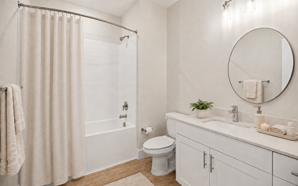 S0 - Studio floorplan layout with 1 bathroom and 488 square feet (Spa-Inspired Bathroom)