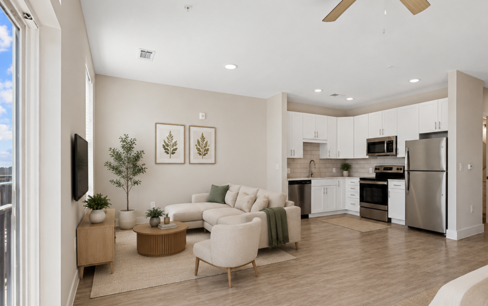 S0 - Studio floorplan layout with 1 bathroom and 488 square feet (Inviting Living Area)